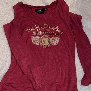 Women’s Long sleeve no shoulder shirt (Medium)